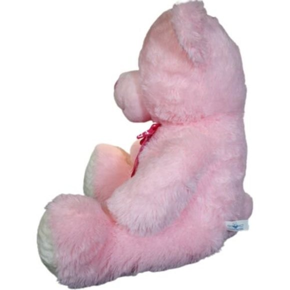 Hug Fun Large 18” Pink Plush Teddy Bear Baby Girl Nursery Décor - Picture 3 of 5